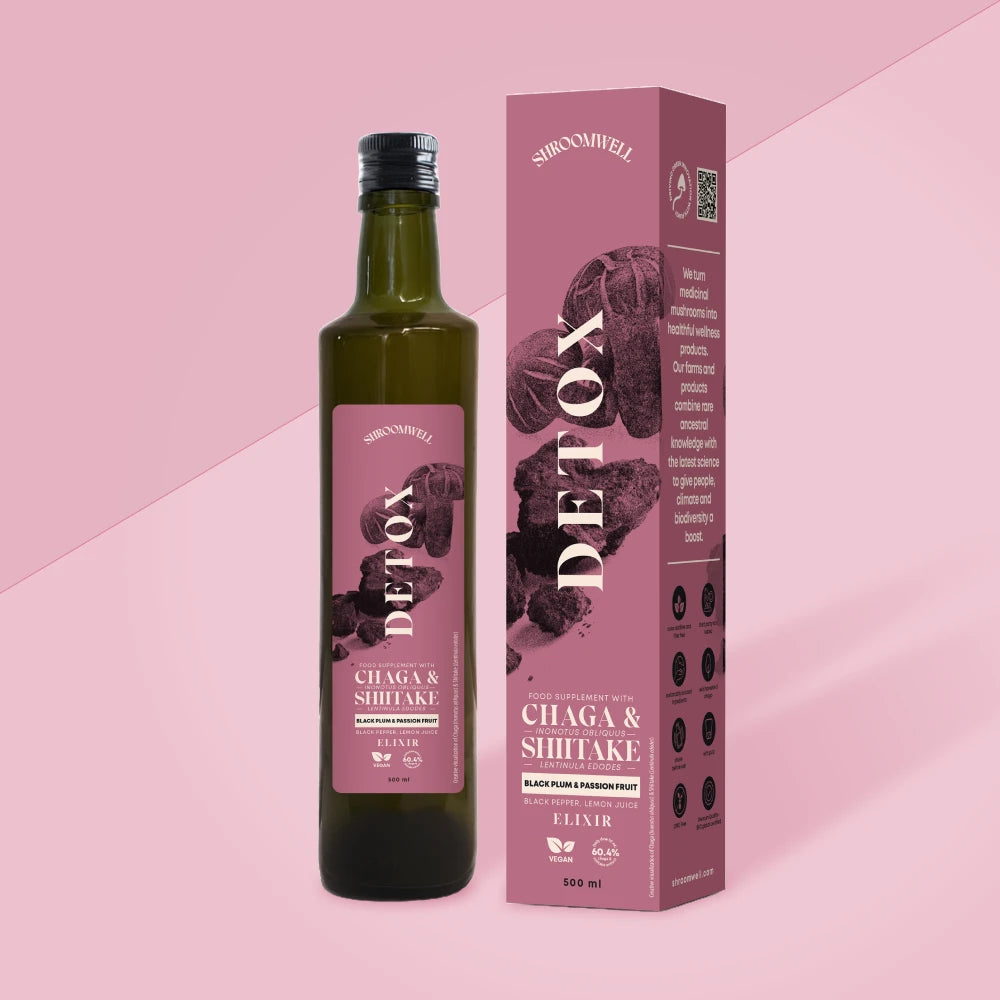 DETOX eliksiir chaga, shiitake ja granadilliga 500ml