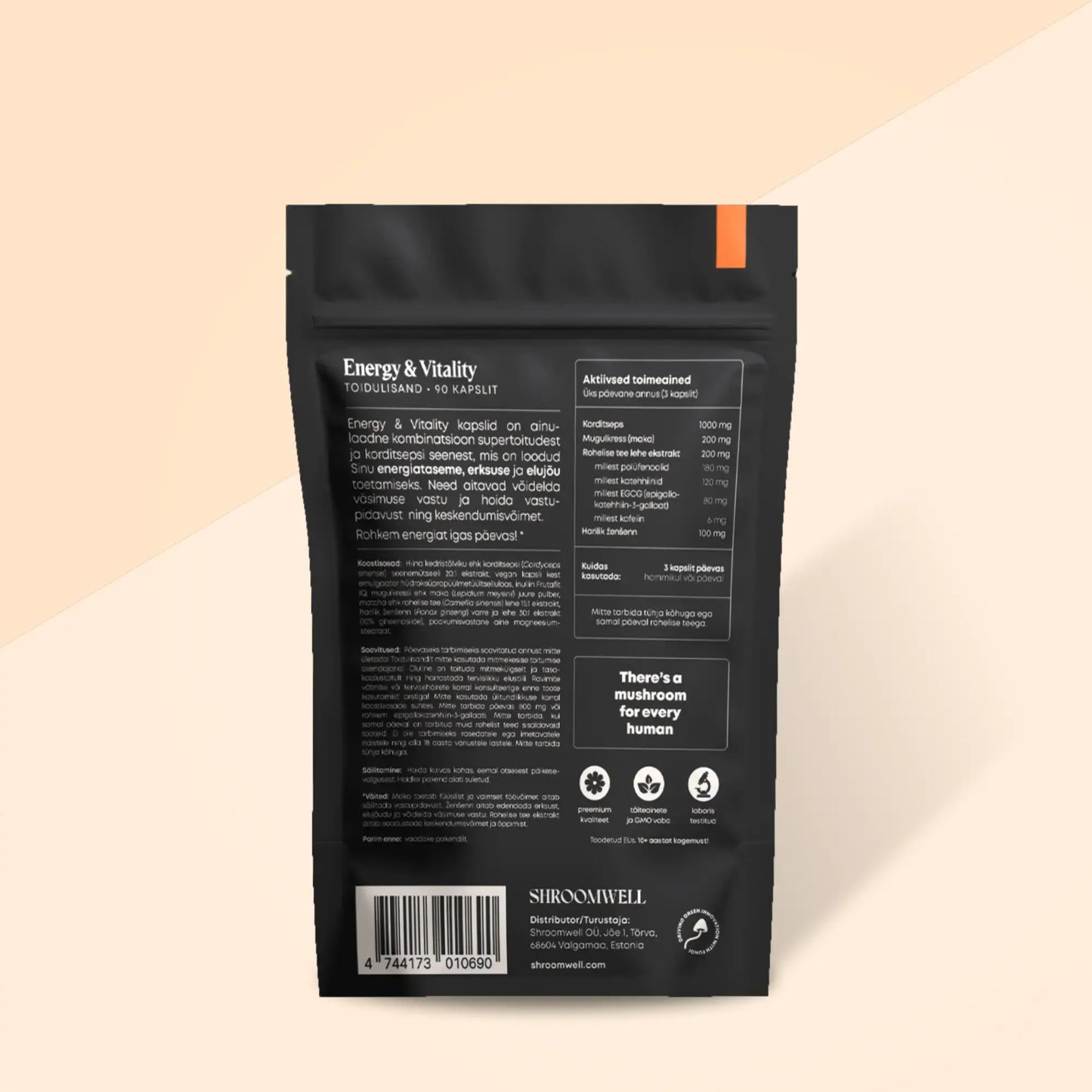 ENERGY & VITALITY kapslid Korditsepsi ja supertoitudega 90tk