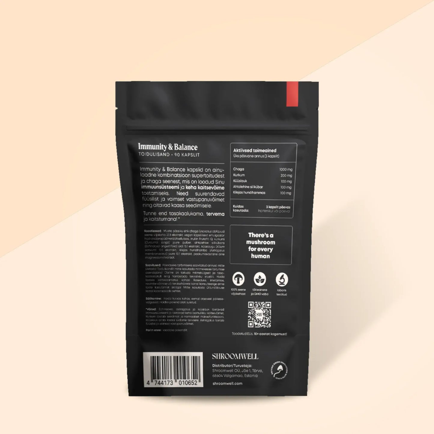 IMMUNITY & BALANCE kapslid Chaga ja supertoitudega 90tk